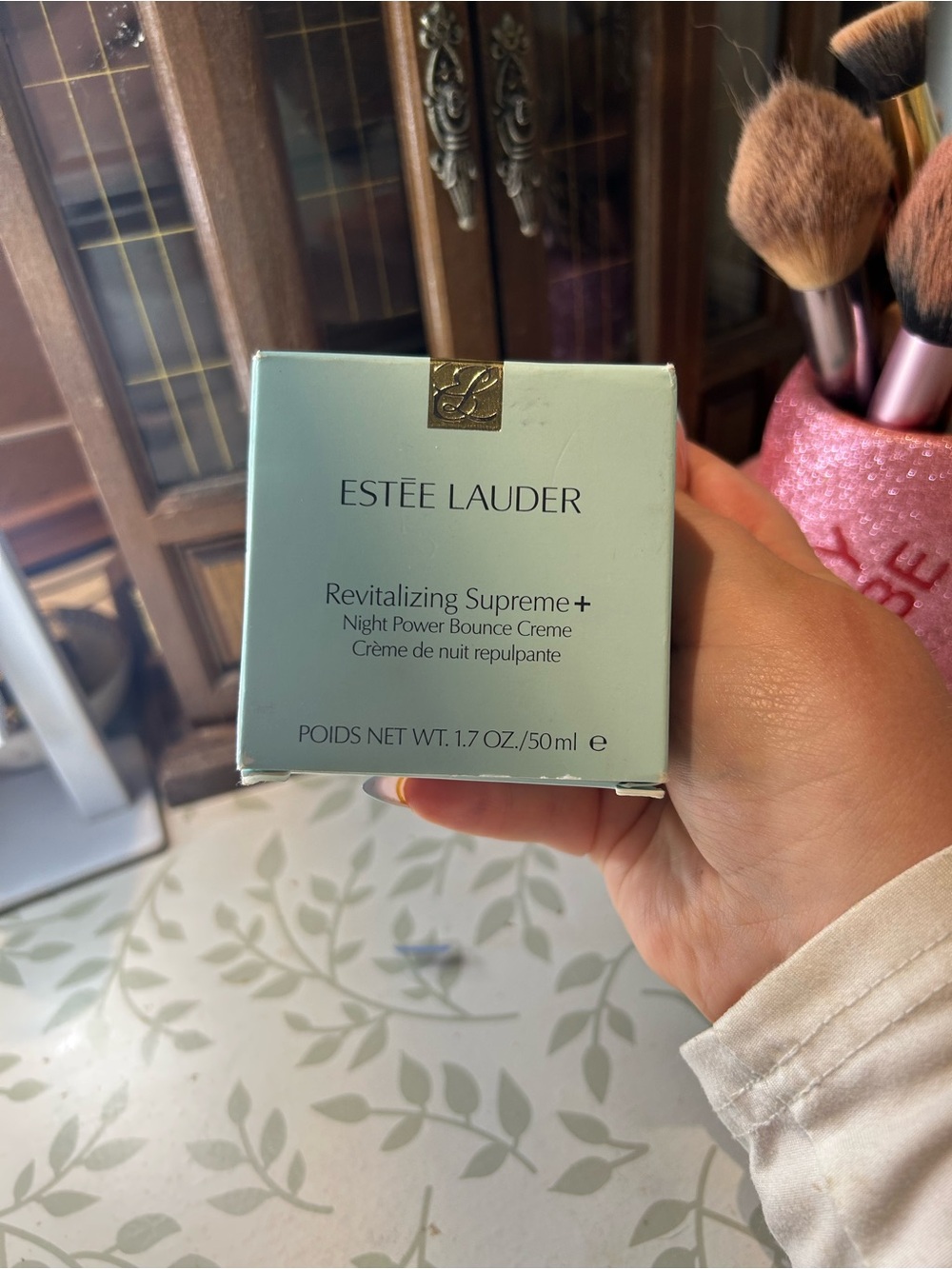 Estée Lauder Revitalizing Supreme+ Night Creme - Light Aqua with Gold Accent